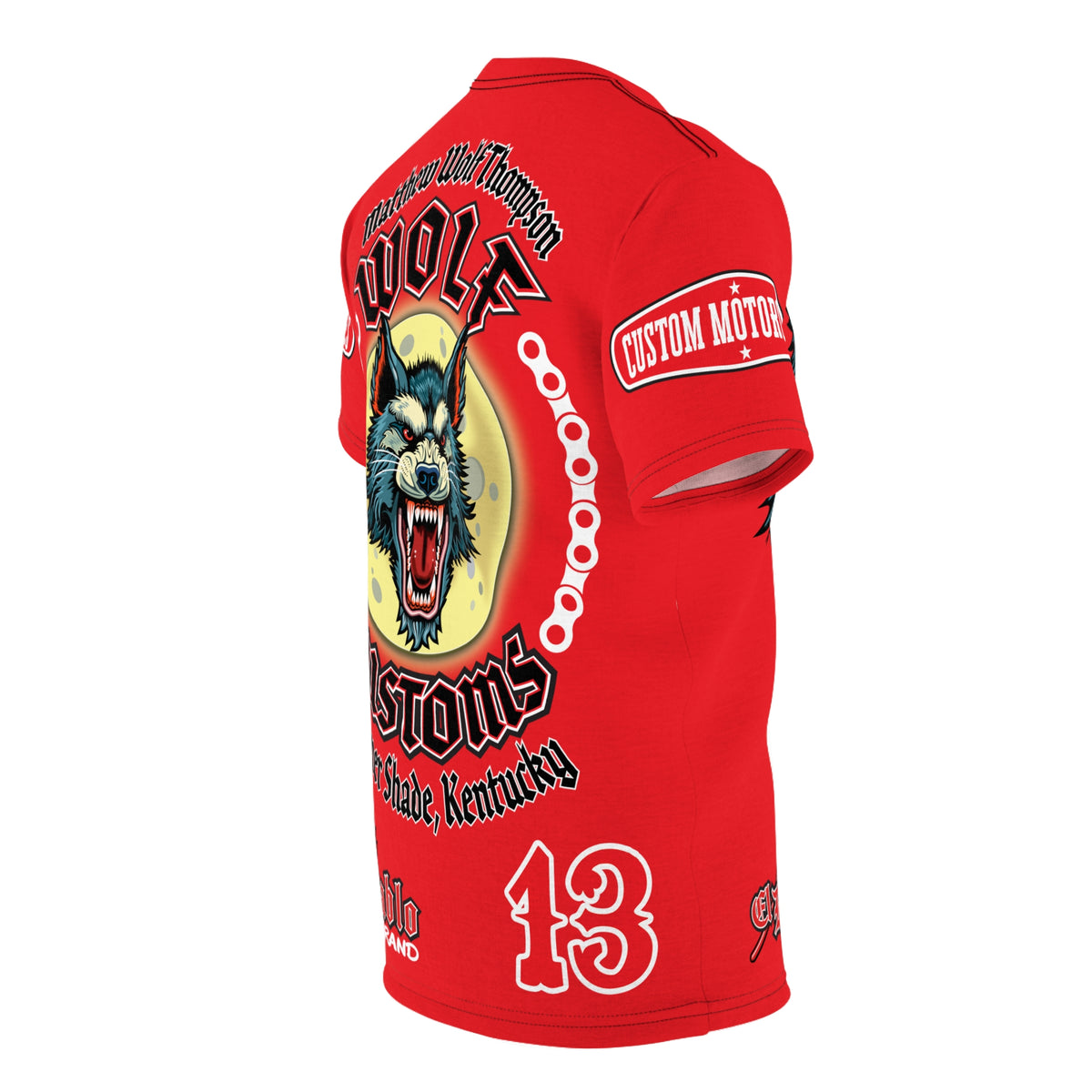 MWT Wolf Custom Motorcycles Super Tee — Viciously Cool High Performance Motorcycle Riding Shirt