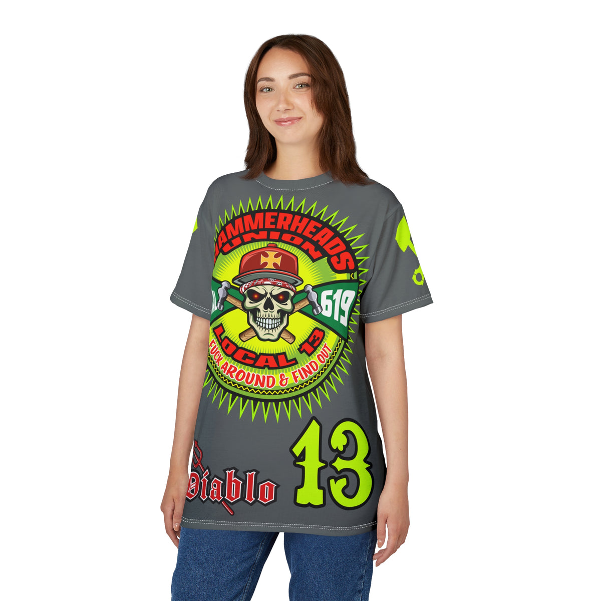 Hammerheads Union Local 13 - Custom Motorcycle Riding Tee Shirt _ Super Comfort and Fit