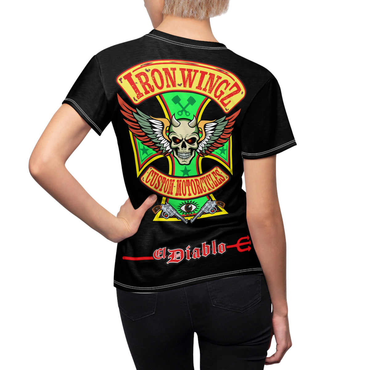Women's Cut IronWingZ Custom Motorcycles Graphic Tee — HiviZ Graphics