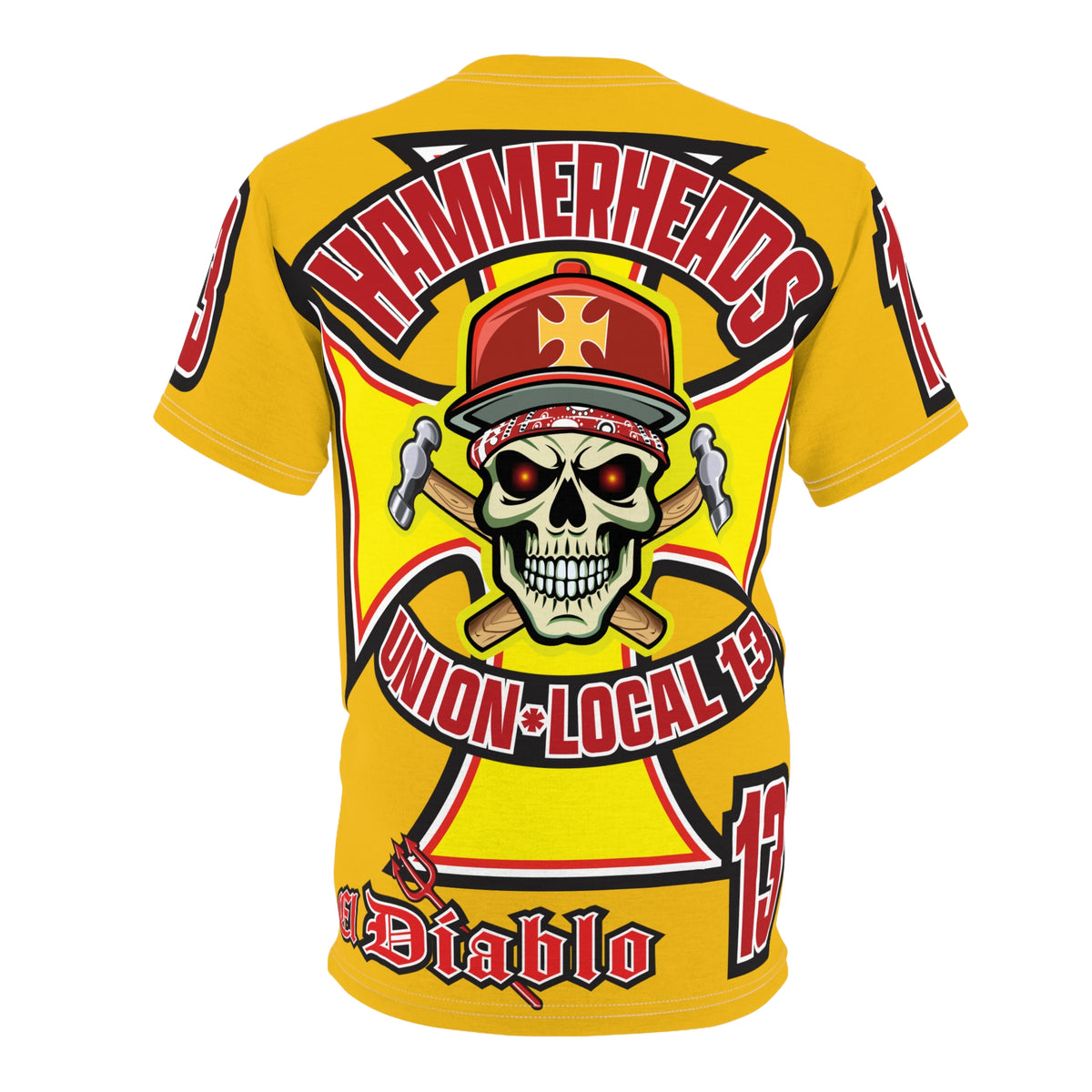 Hammerheads Union Local 13 HiViz Super Tee - Rough Tough Bad Attitude Motorcycle Riding Tee