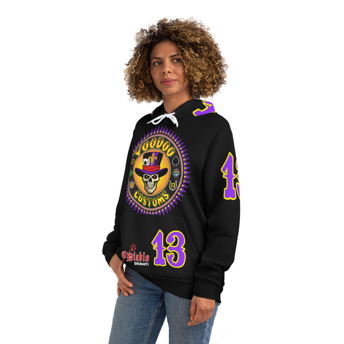 HoodZ VooDoo Custom Motorcycles Mardi Gras  Pullover Hoodie
