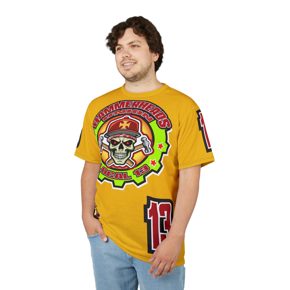 Hammerheads Union Local 13 HiViz Super Tee - Rough Tough Bad Attitude Motorcycle Riding Tee