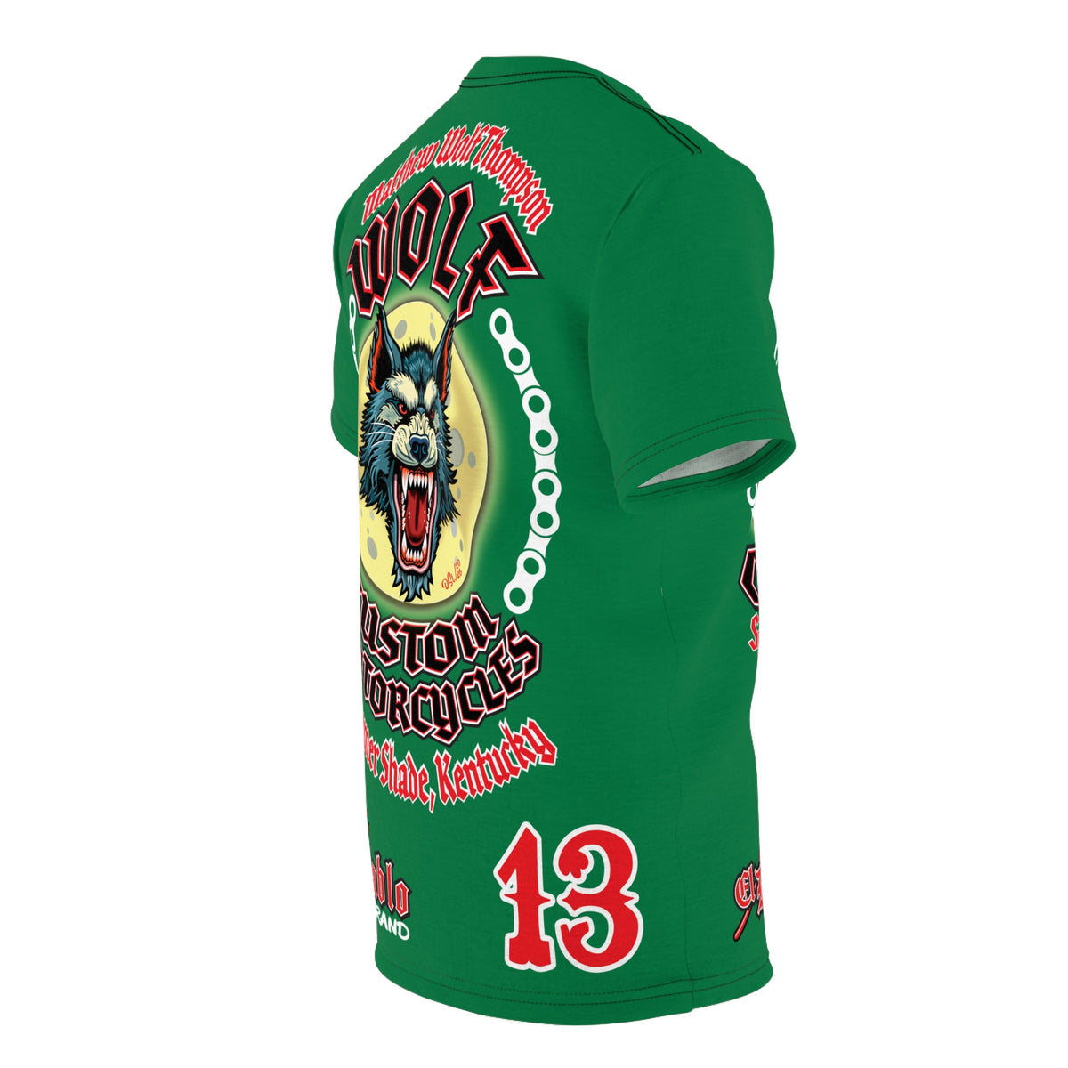 MWT Wolf Custom Motorcycles Super Tee — Viciously Cool High Performance Motorcycle Riding Shirt