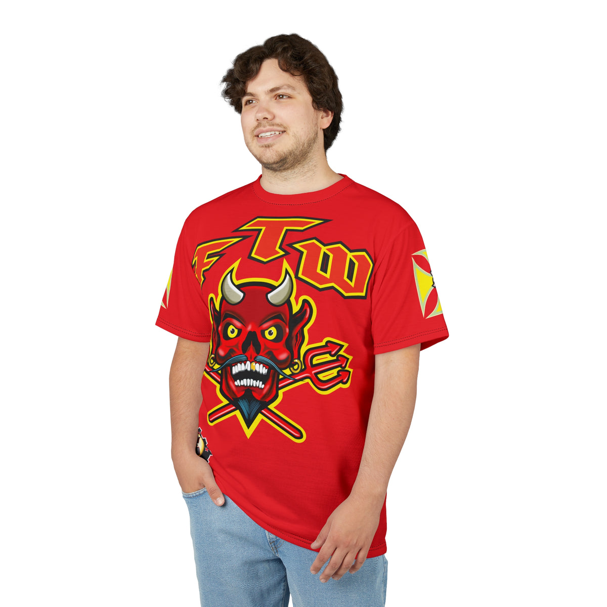 FTW Motorcycle Riders Super Tee - Edgy HiViz Colour Graphics - Show Your Attitude in Style