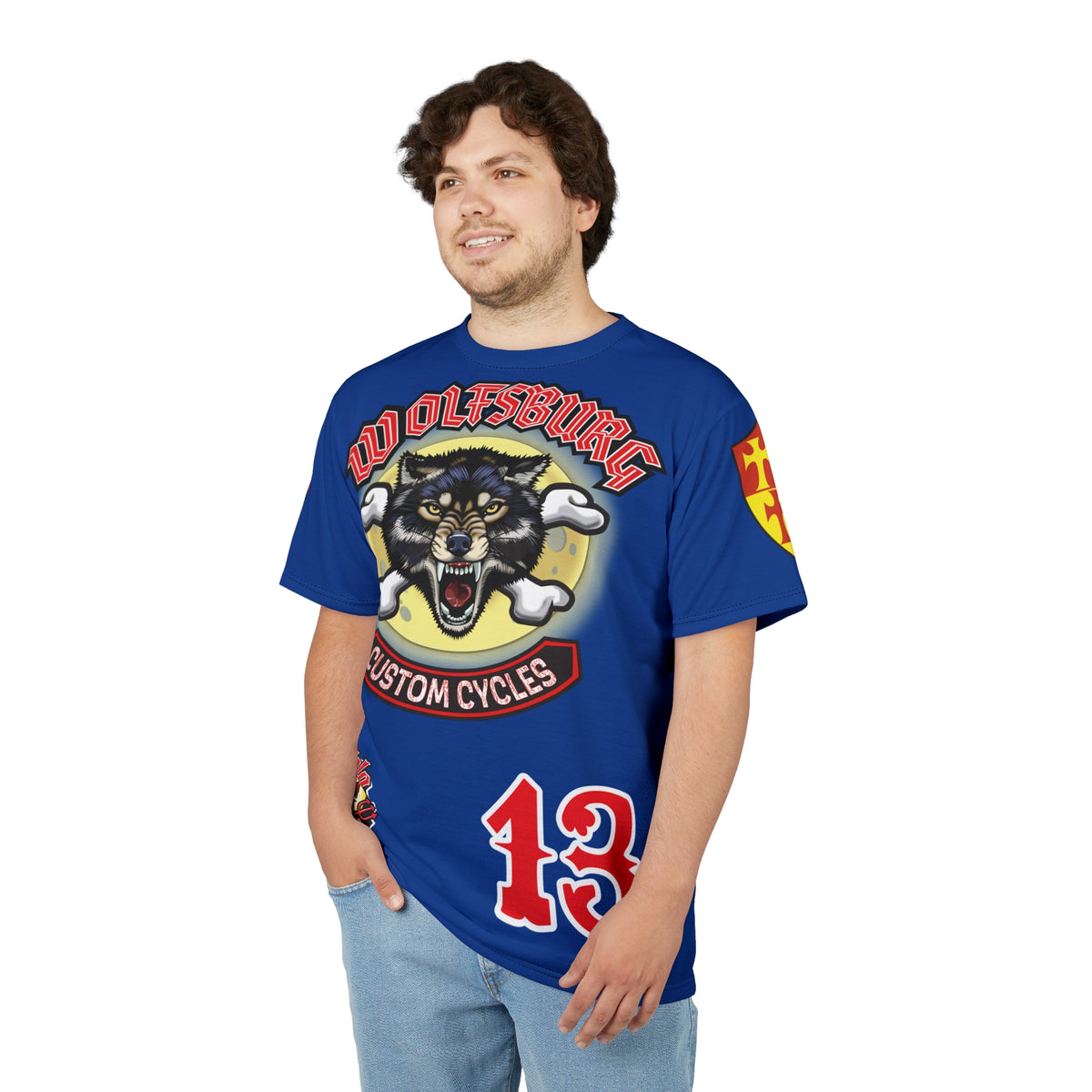Wolfsburg Custom Cycles HiViz Graphic Super Tee for Bikers