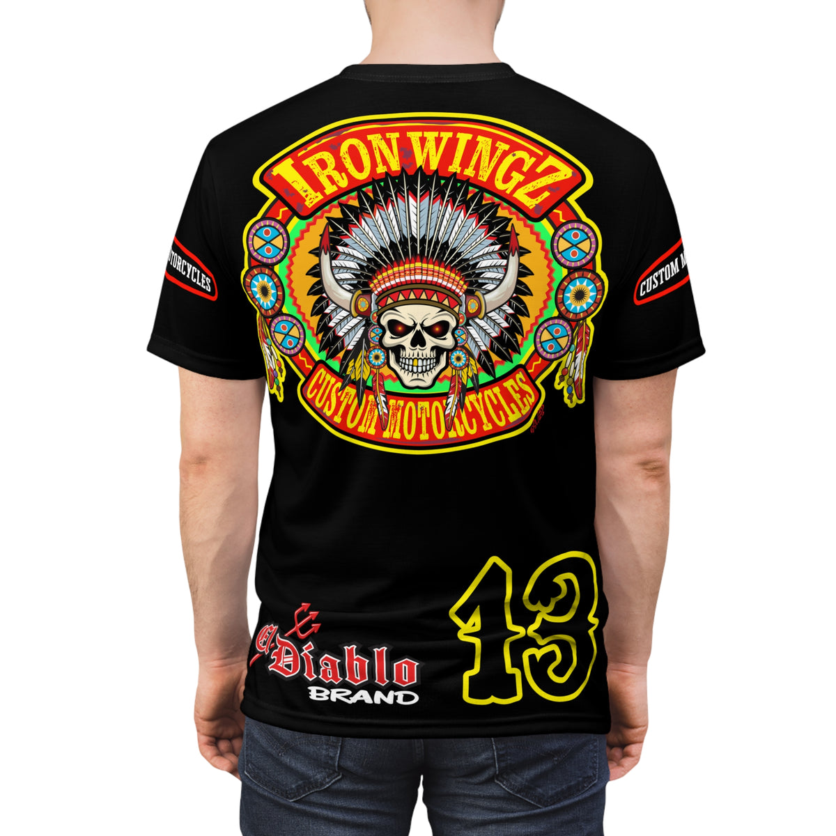 SRT Iron WingZ Garage Custom Biker Riding Super Tee - Retro Vintage Graphic Style