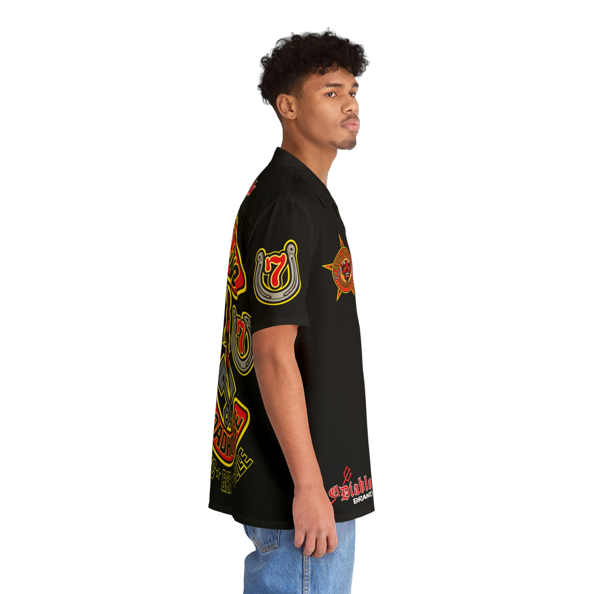 Big Bopper Men's Hawaiian Shirt - Loose, Comfortable Button Up Shirt for Easy Breezy Riding - Sizes to 5XL