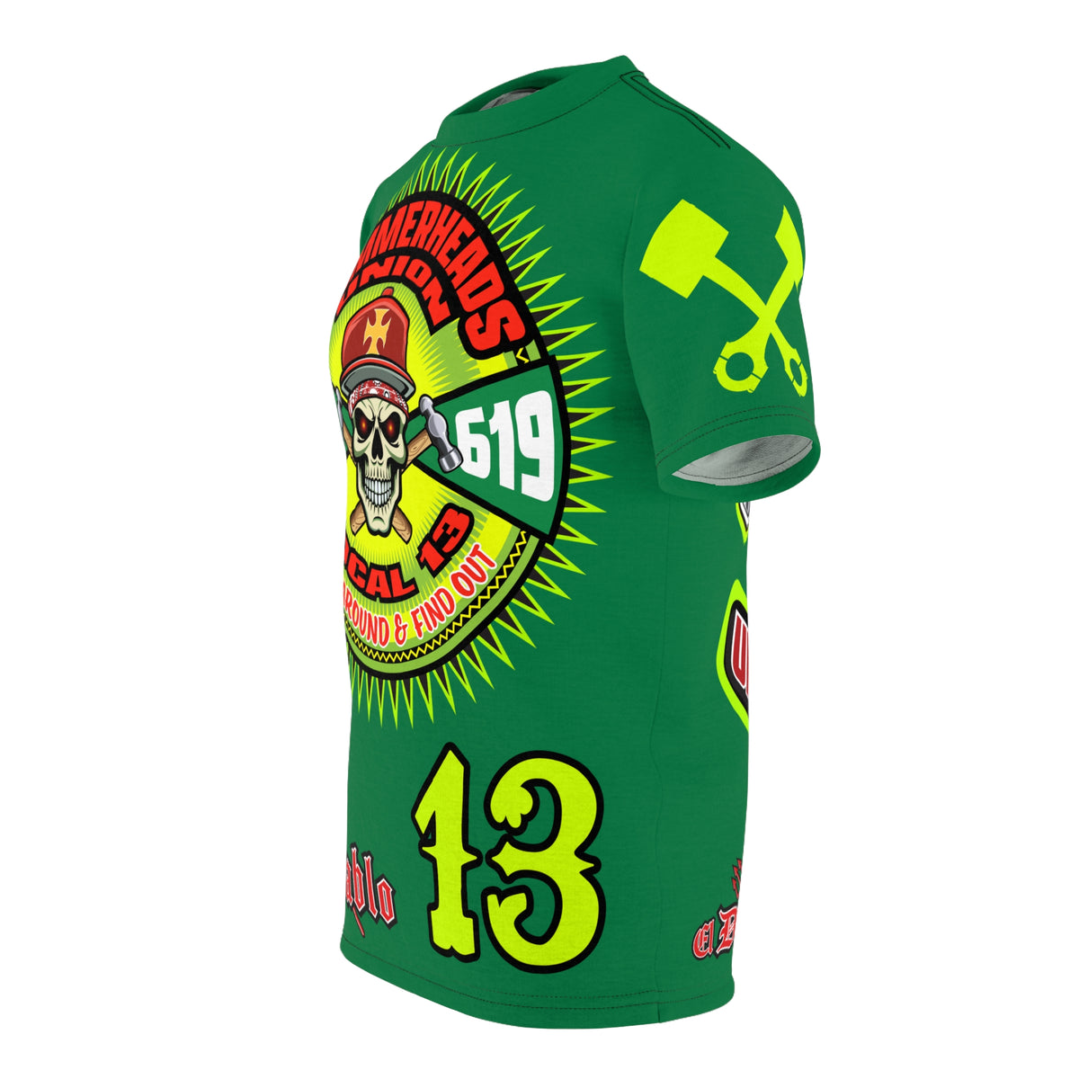 Hammerheads Union Local 13 -  SoCal 619 Special Edition - Custom HiViz Motorcycle Riding Tee Shirt _ Super Comfort and Fit
