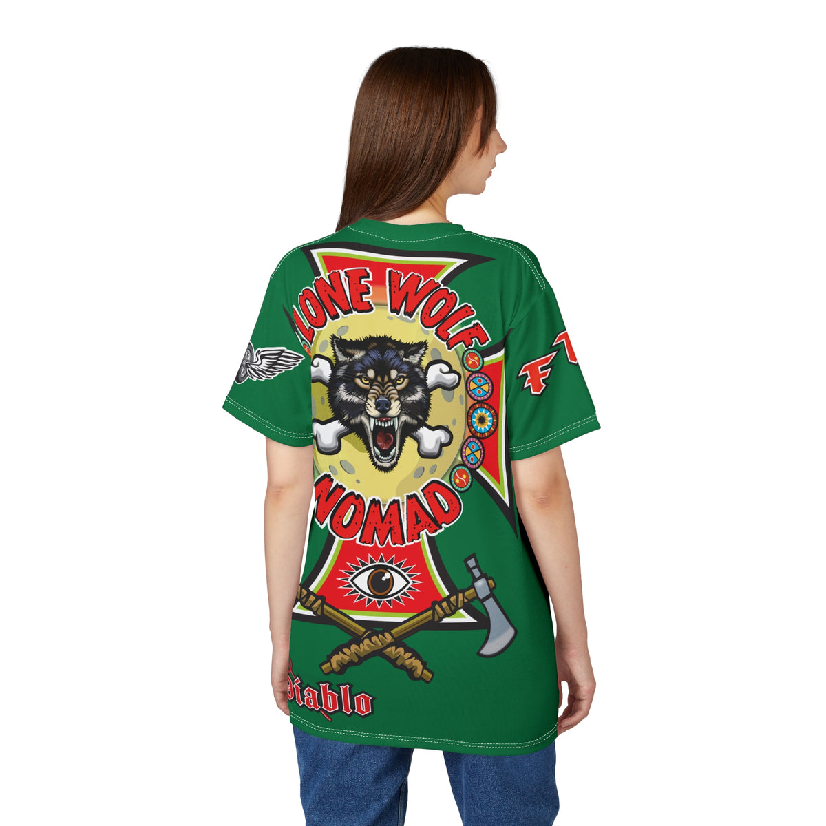 Lone Wolf Nomad HiViz Super Tee - For The Independent No Club Bikers For Life