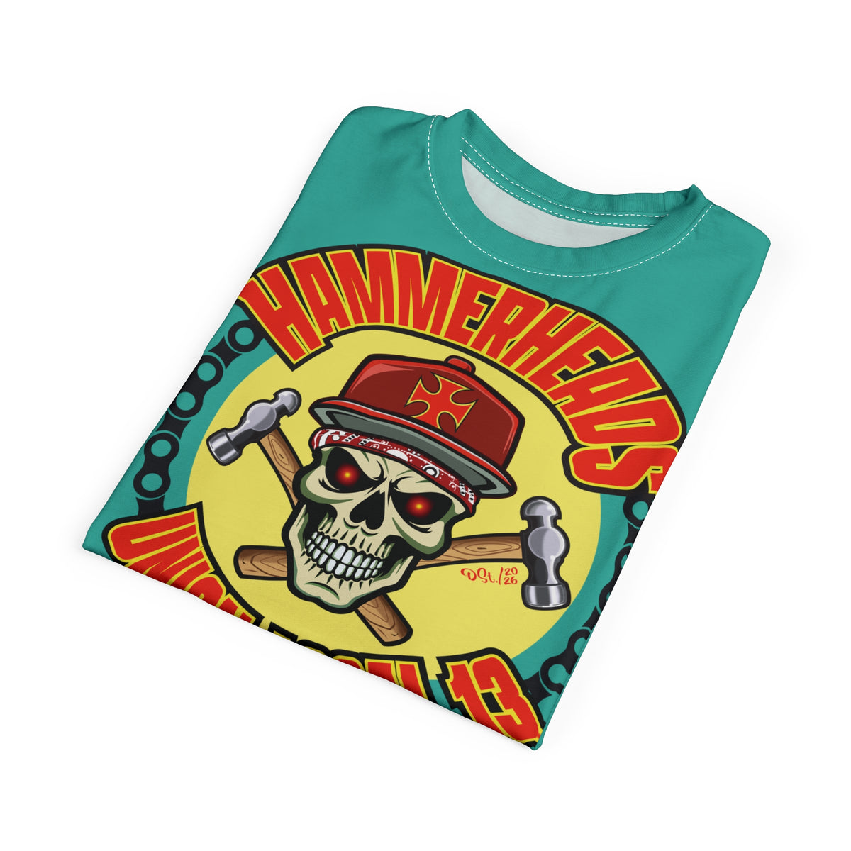 Hammerheads Union Local 13  -  Custom Motorcycle Riding Super Tee - Super Comfort and Fit
