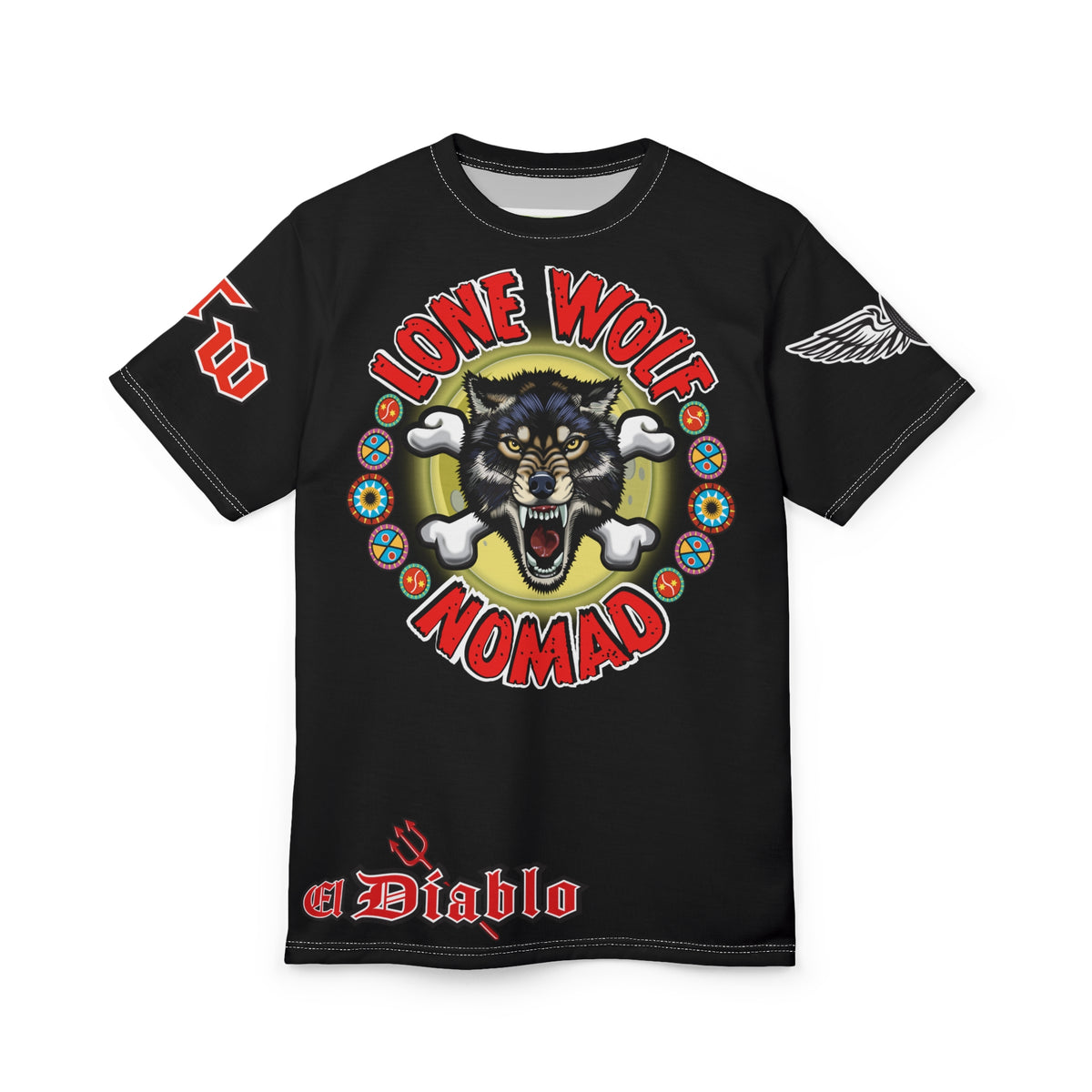 Lone Wolf Nomad HiViz Super Tee - For The Independent No Club Bikers For Life