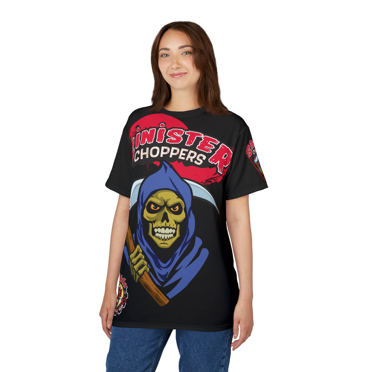 Sinister Choppers HiViz Super Tee - The Dark Reaper Rides Again !!!!