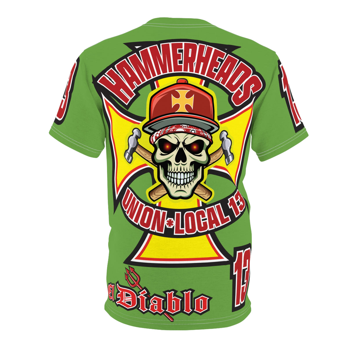 Hammerheads Union Local 13 HiViz Super Tee - Rough Tough Bad Attitude Motorcycle Riding Tee