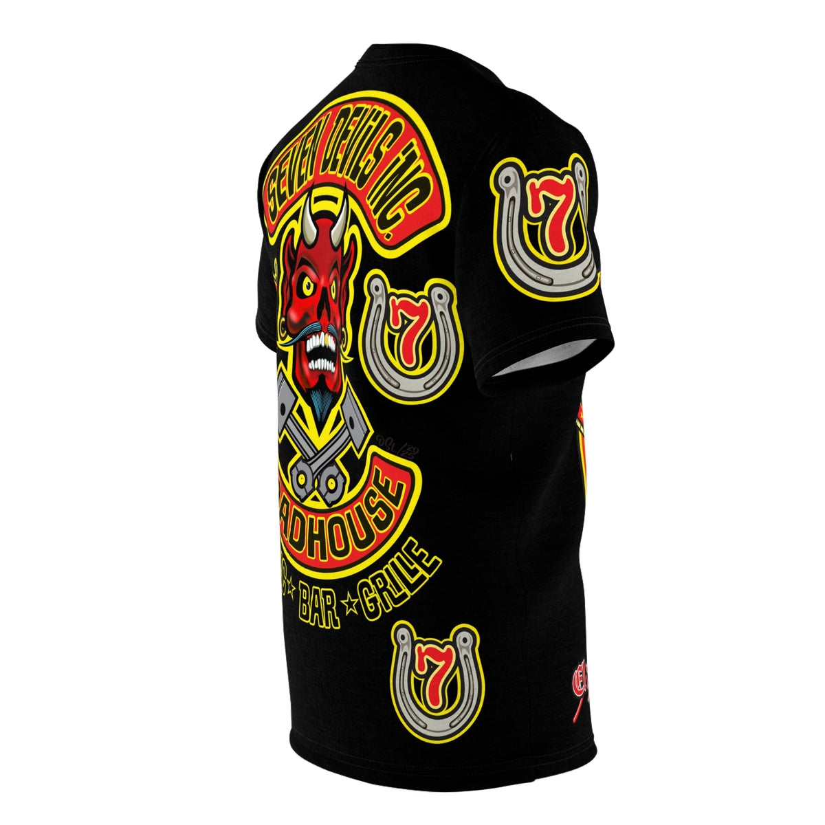 Seven Devils Inc. Roadhouse Graphic Tee - Motorcycle Custom Riding Super Tee - This is THE Super Tee you want to wear !!!!