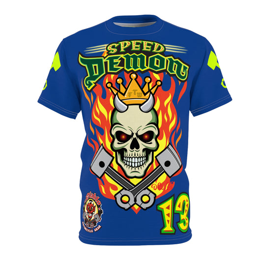 Speed Demon Hellfire HiViz Super Tee - THE Perfect Motorcycle Riding Tee - High Comfort & Perfect Fit Super Tee