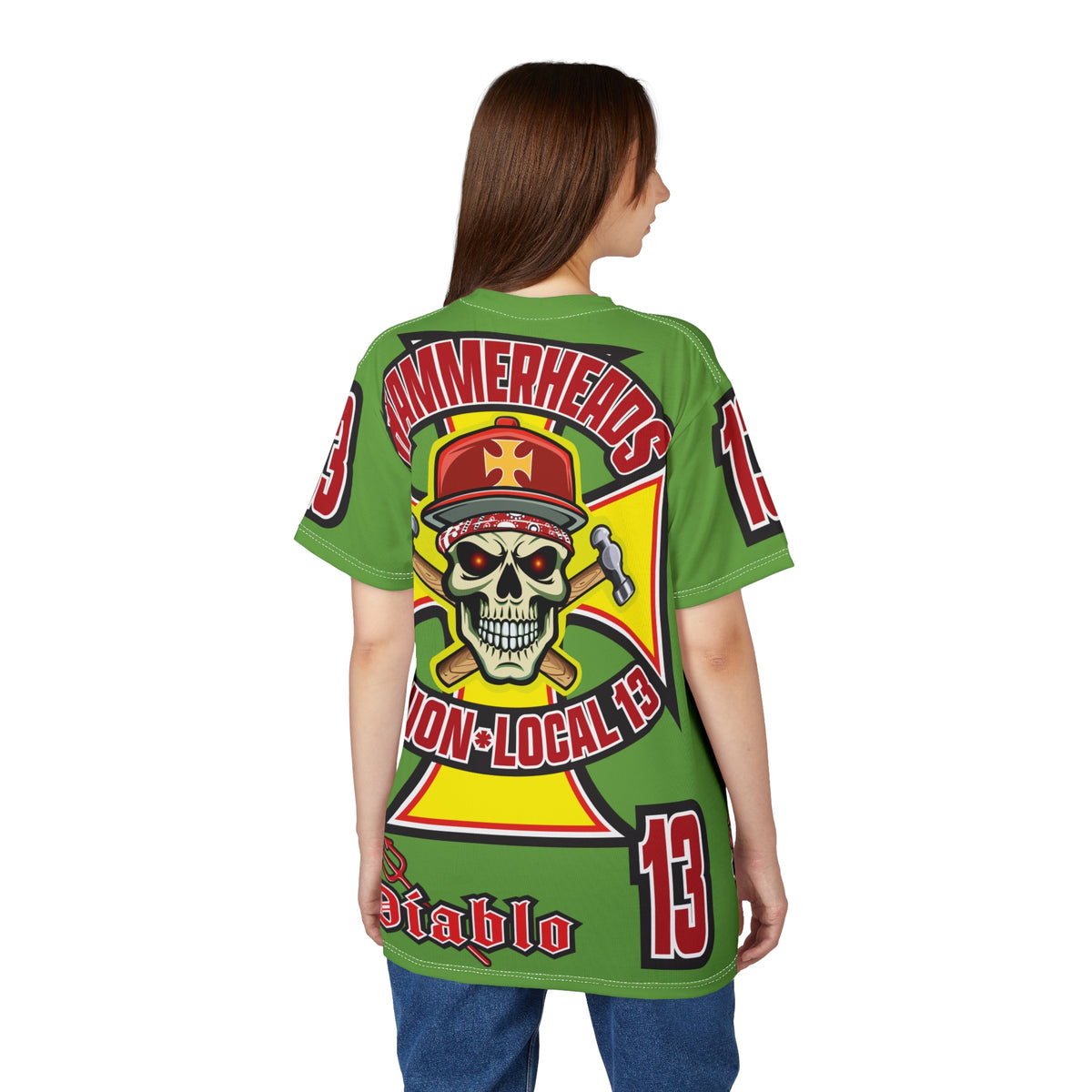 Hammerheads Union Local 13 HiViz Super Tee - Rough Tough Bad Attitude Motorcycle Riding Tee