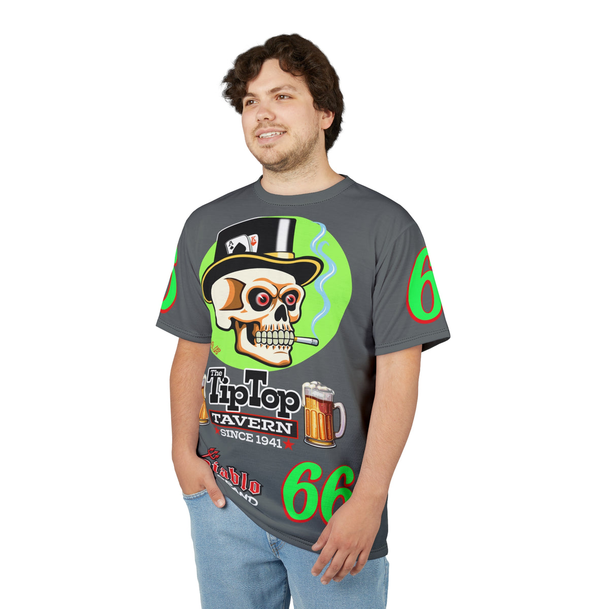 Tip Top Tavern Dive Bar Super Tee - Special Edition Smokin' Joe + XL Graphics - America's Best Dive Bar - Bikes Beers Babes & Bros. - Biker Bar Tee
