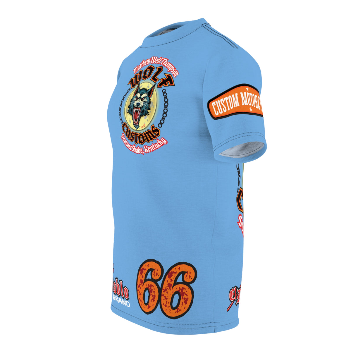 SRT MWT Wolf Customs Motorcycle Super Riding Tee — Viciously Cool High Performance Motorcycle Riding Shirt