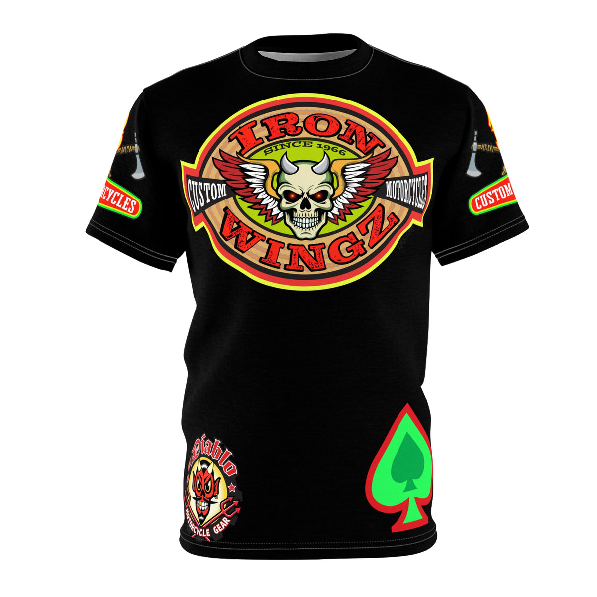 Iron WingZ Customs HiViz High Performance Motorcycle Riding Super Tee