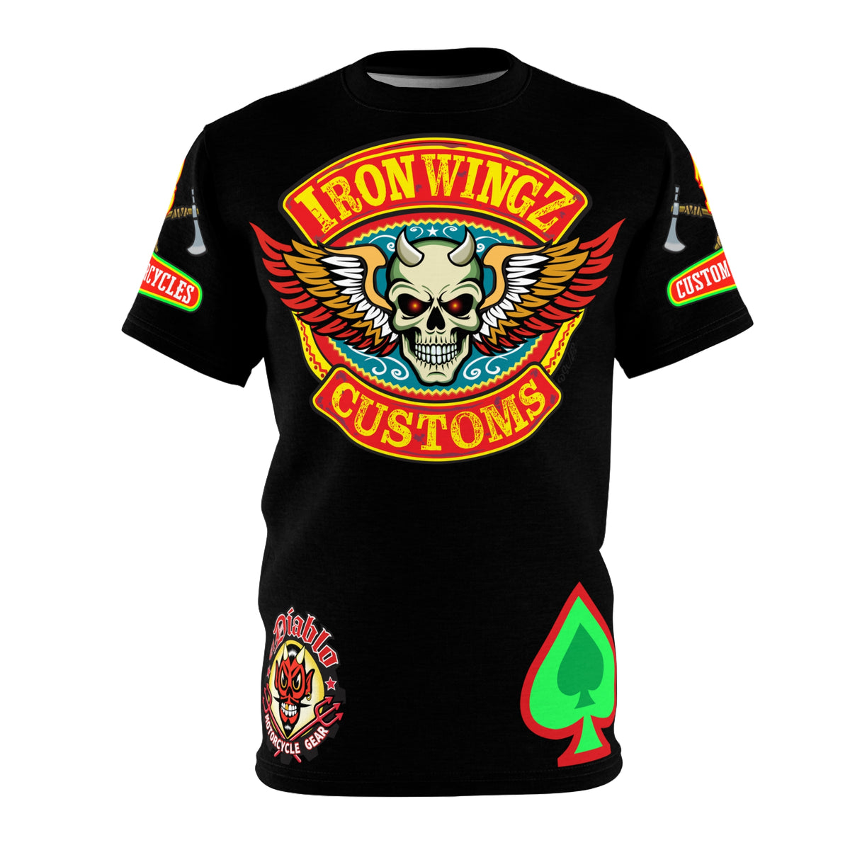 Iron WingZ Garage - Custom HiViz Super Tee - The Ultimate Motorcycle Riding Tee