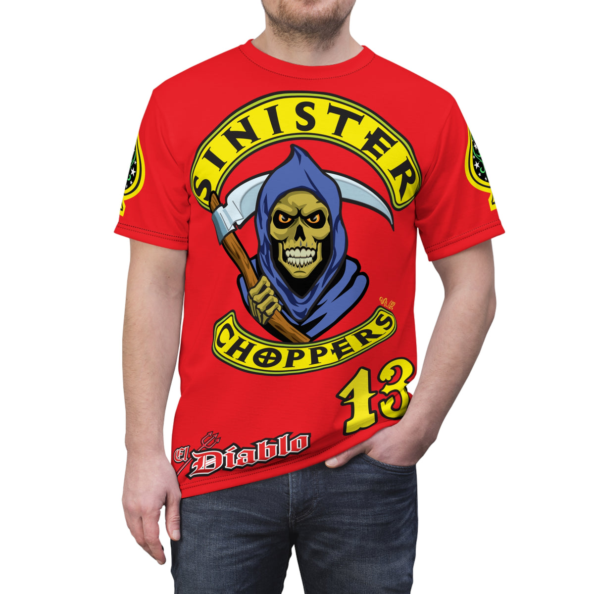 Sinister Choppers Custom Motorcycles - Reaper HiViZ Super Tee - High Performance Riding Wear