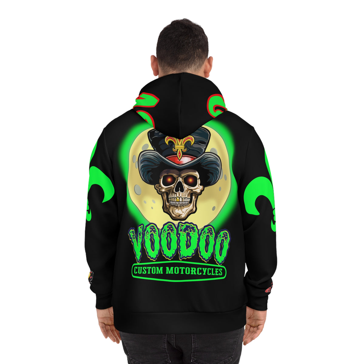Voodoo Custom HiViz Hoodie for Motorbike Enthusiasts - Stylish Graphic Sweatshirt