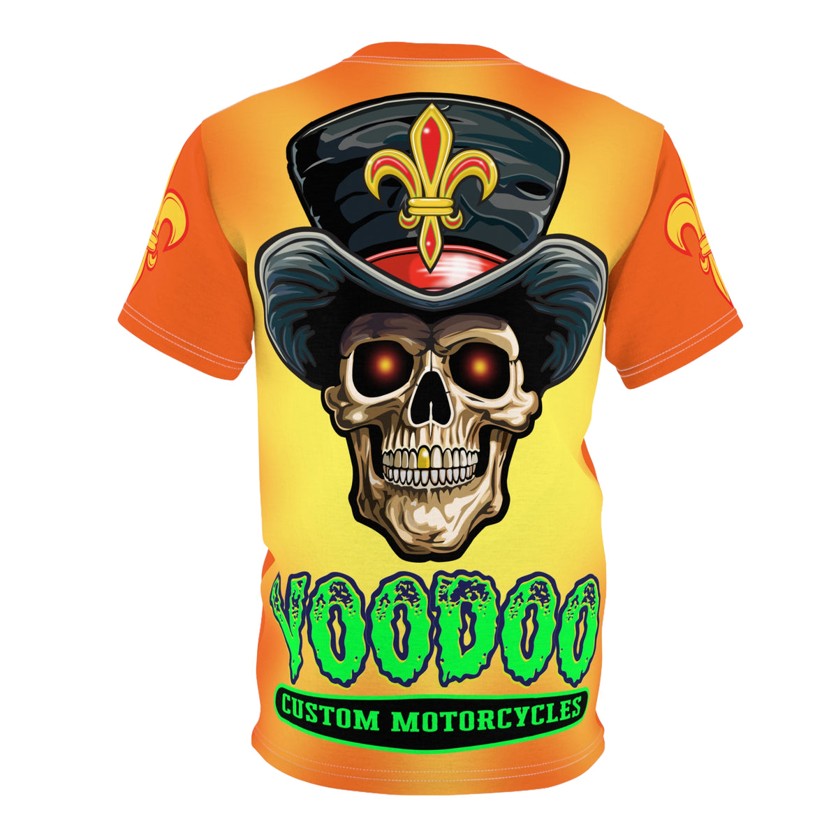 VooDoo Customs Ragin' Cajun Tie Dye Blast Skull & Fleur-de-Lis Graphic Tee