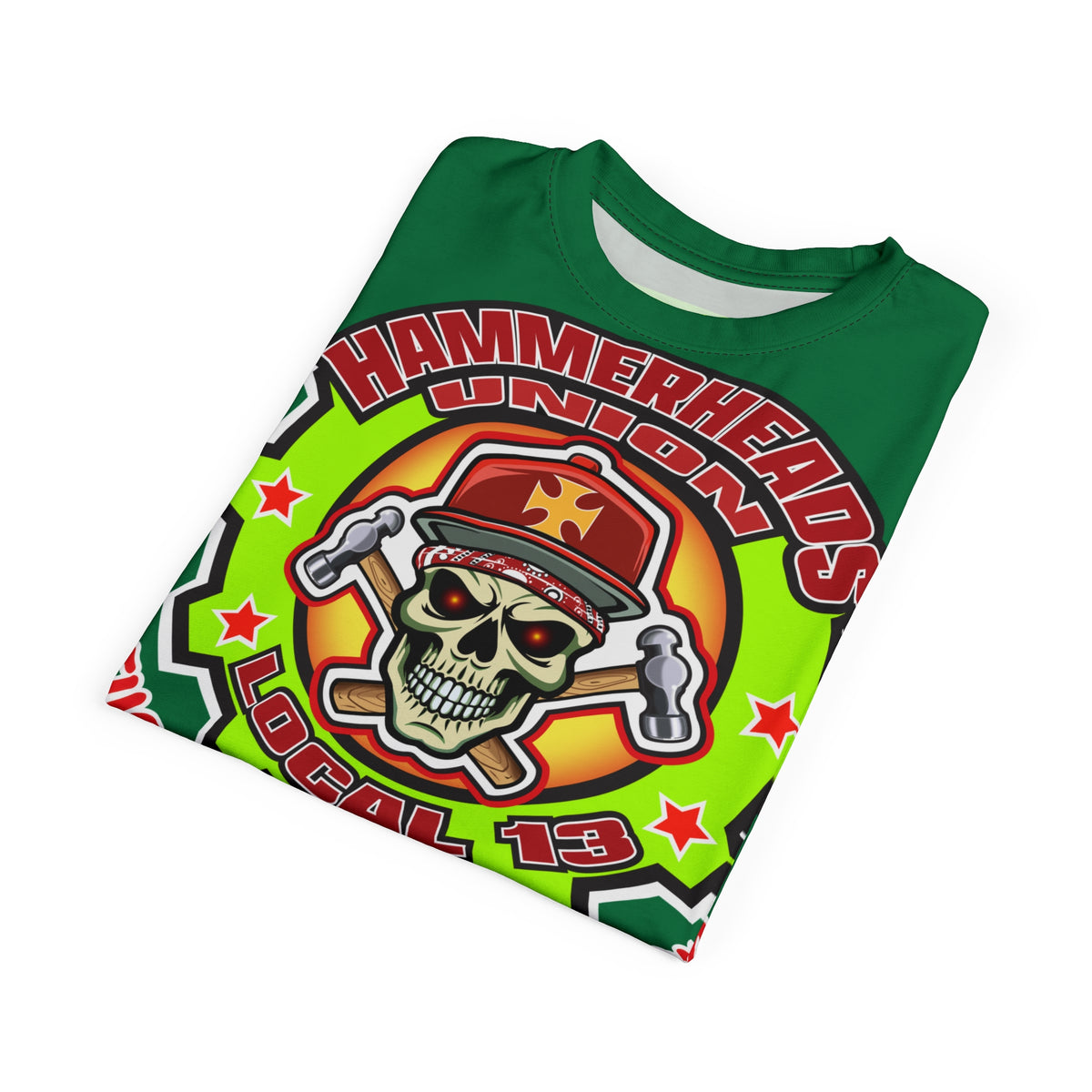 Hammerheads Union Local 13 (FAFO Version) HiViz Super Tee - Rough Tough Bad Attitude Motorcycle Riding Tee