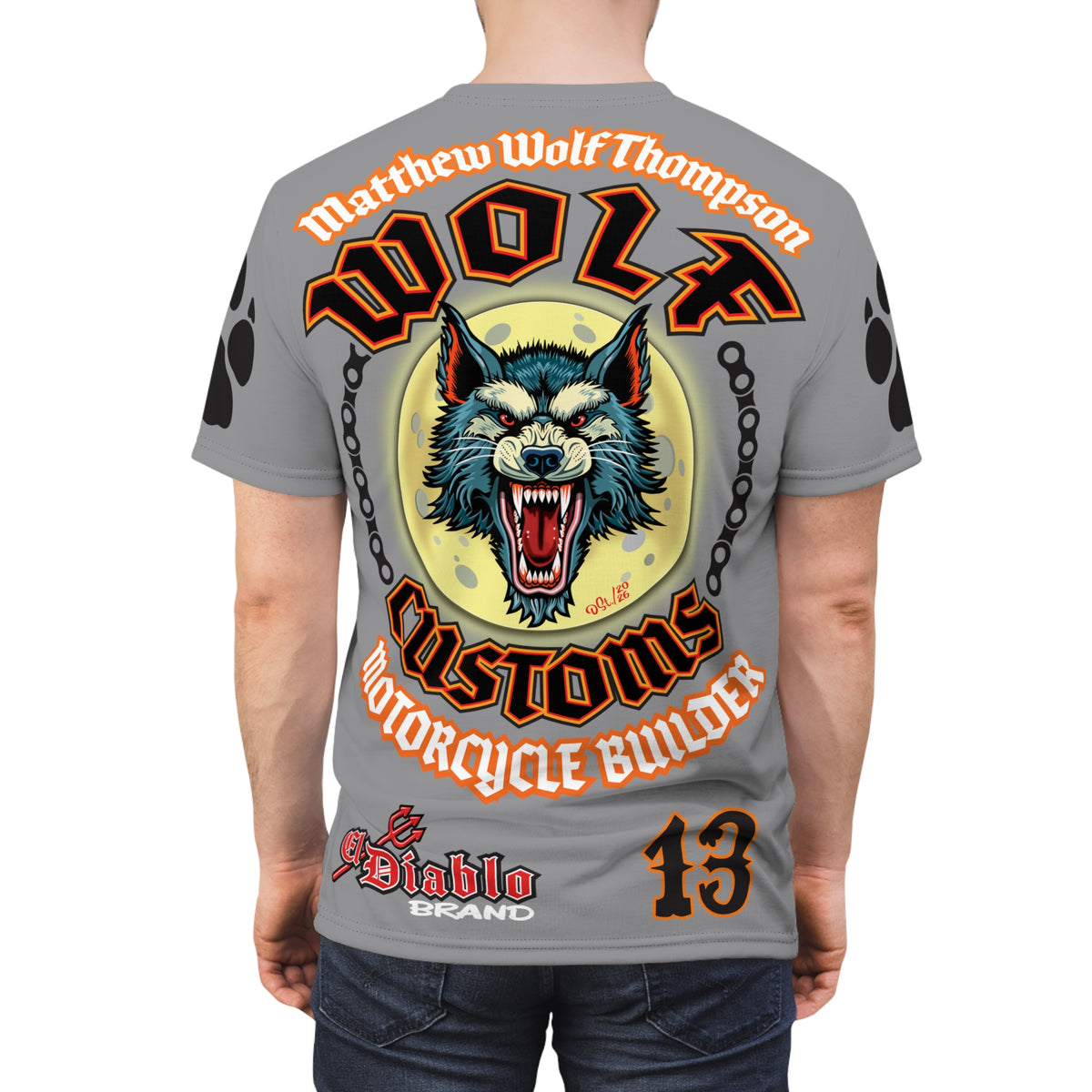 MWT Wolf Custom Motorcycles Super Tee — Viciously Cool High Performance Motorcycle Riding Shirt