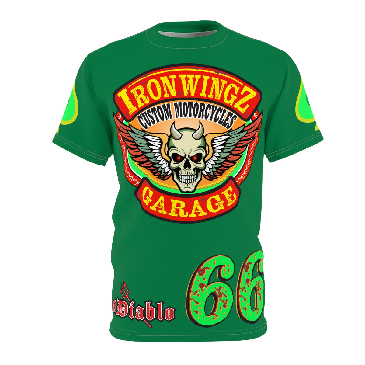 Iron Wingz Custom Motorcycle Unisex Super Tee - Bold Graphic Tee for Bikers