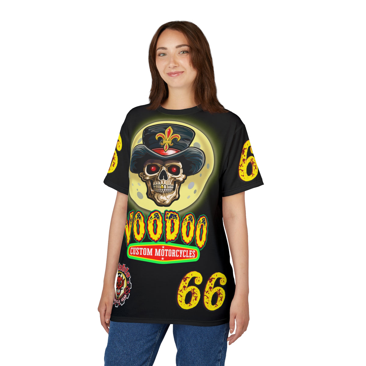 Voodoo Nightmare 66  Ultimate Motorcycle HiViz Super Tee, XLGraphics , Custom Riding Apparel
