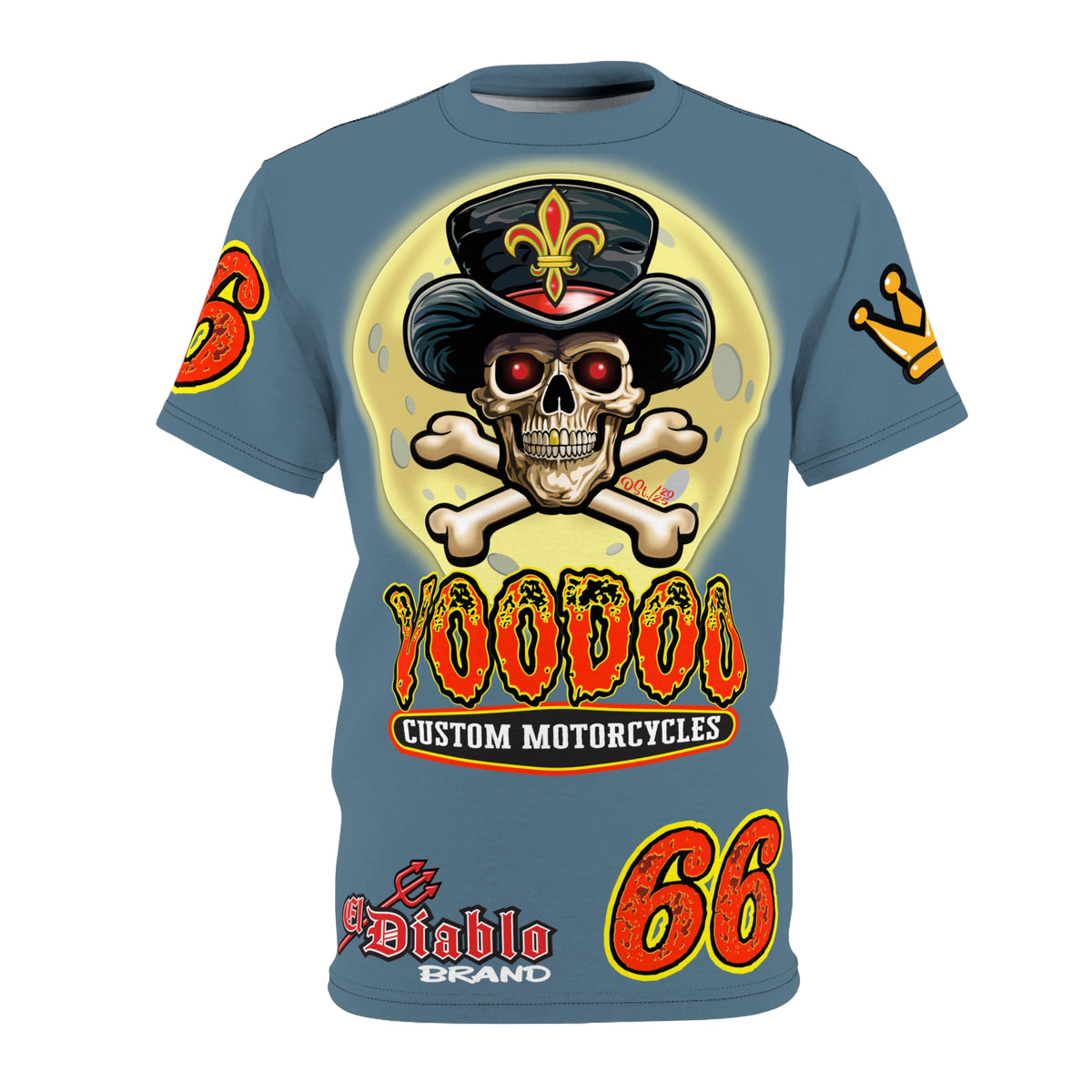 VooDoo Custom Motorcycles  Route 66 Unisex Super Tee - High Performance Riding Gear
