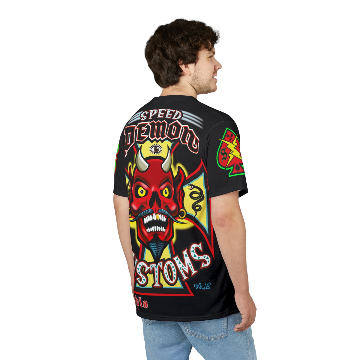 Speed Demon Custom HiViz Unisex Tee - Bold Graphic Harley Enthusiast Super T