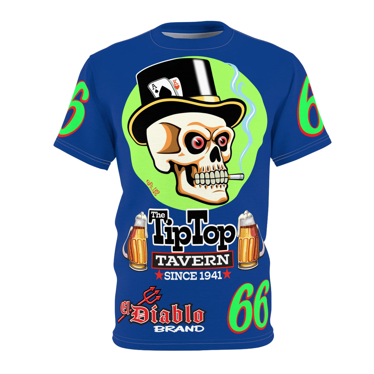Tip Top Tavern Dive Bar Super Tee - Special Edition Navy Blue + XL Graphics - America's Best Dive Bar - Bikes Beers Babes & Bros. - Biker Bar Tee