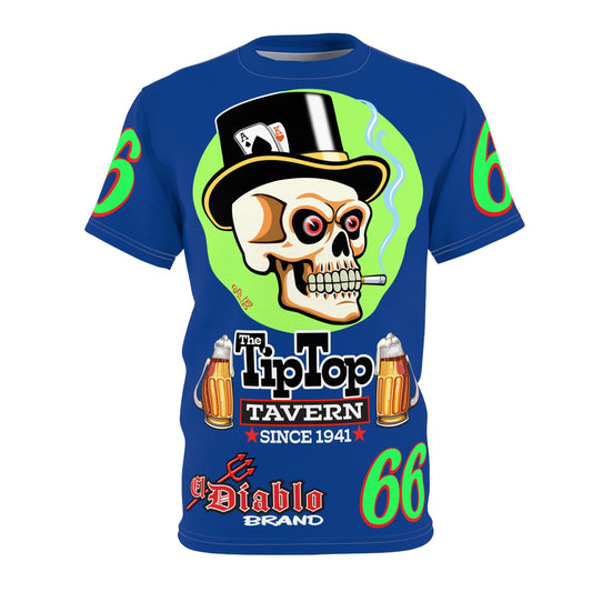 Tip Top Tavern Dive Bar Super Tee - Special Edition Navy Blue + XL Graphics - America's Best Dive Bar - Bikes Beers Babes & Bros. - Biker Bar Tee