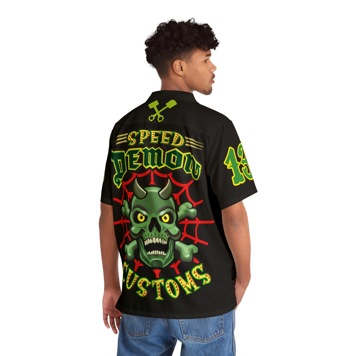 Big Bopper Men's Hawaiian Shirt - Loose, Comfortable Button Up Shirt for Easy Breezy Riding - Sizes to 5XL