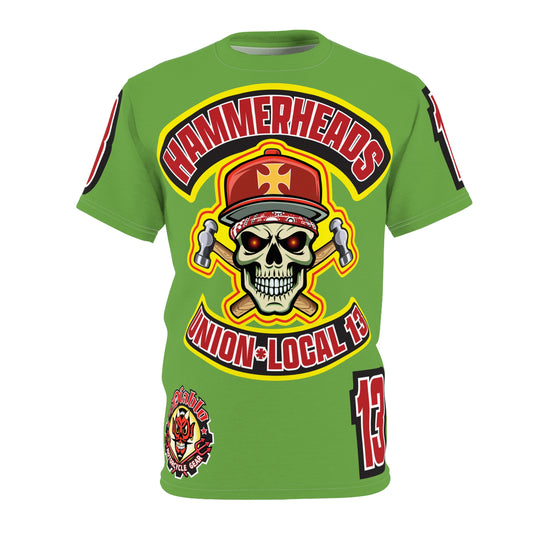 Hammerheads Union Local 13 HiViz Super Tee - Rough Tough Bad Attitude Motorcycle Riding Tee