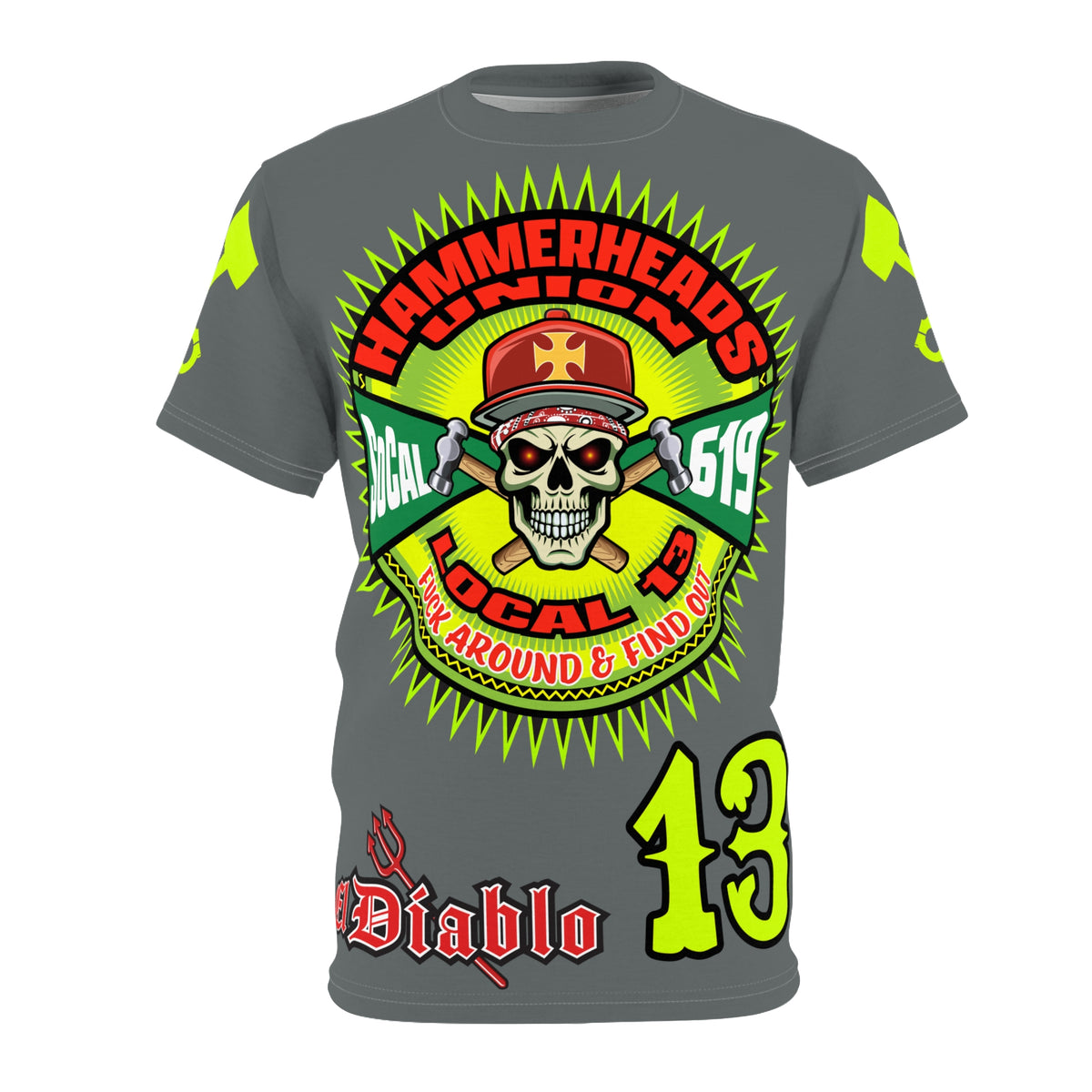 Hammerheads Union Local 13 - Custom Motorcycle Riding Tee Shirt _ Super Comfort and Fit