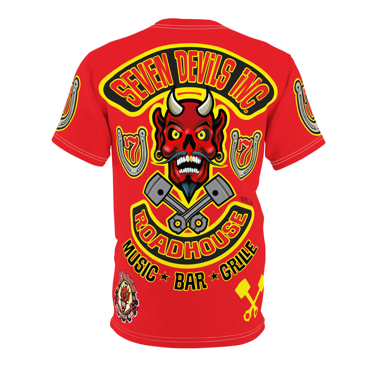 Seven Devils Inc. Roadhouse HiViz Graphic Tee - Motorcycle Custom Riding Super Tee