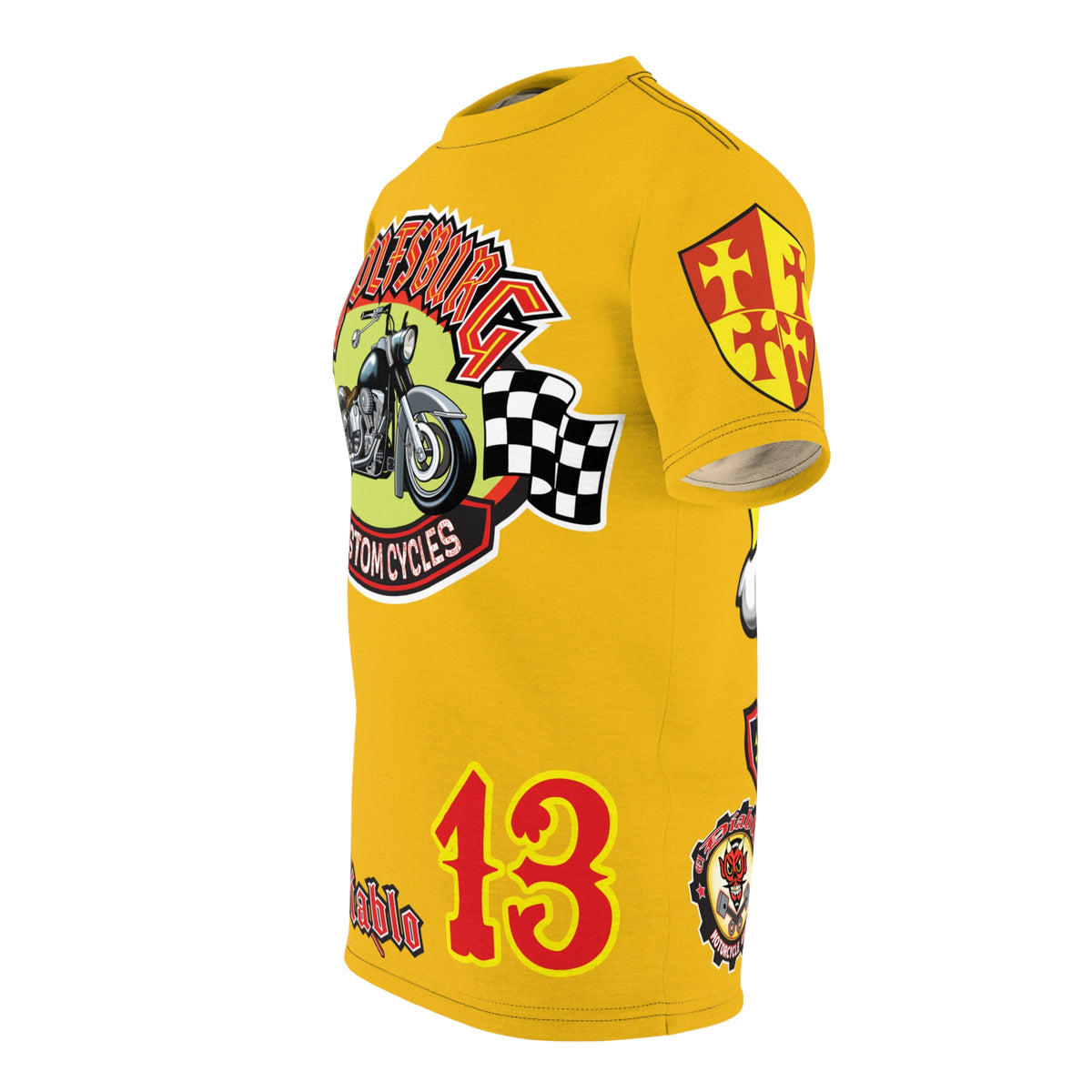 Wolfsburg Custom Cycle HiViz, High Performance Custom Motorcycle Riders Super Tee