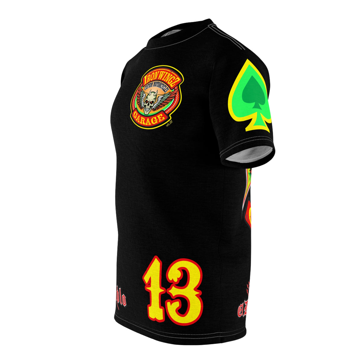 Iron Wingz Custom Motorcycle Unisex Super Tee - Bold Graphic Tee for Bikers