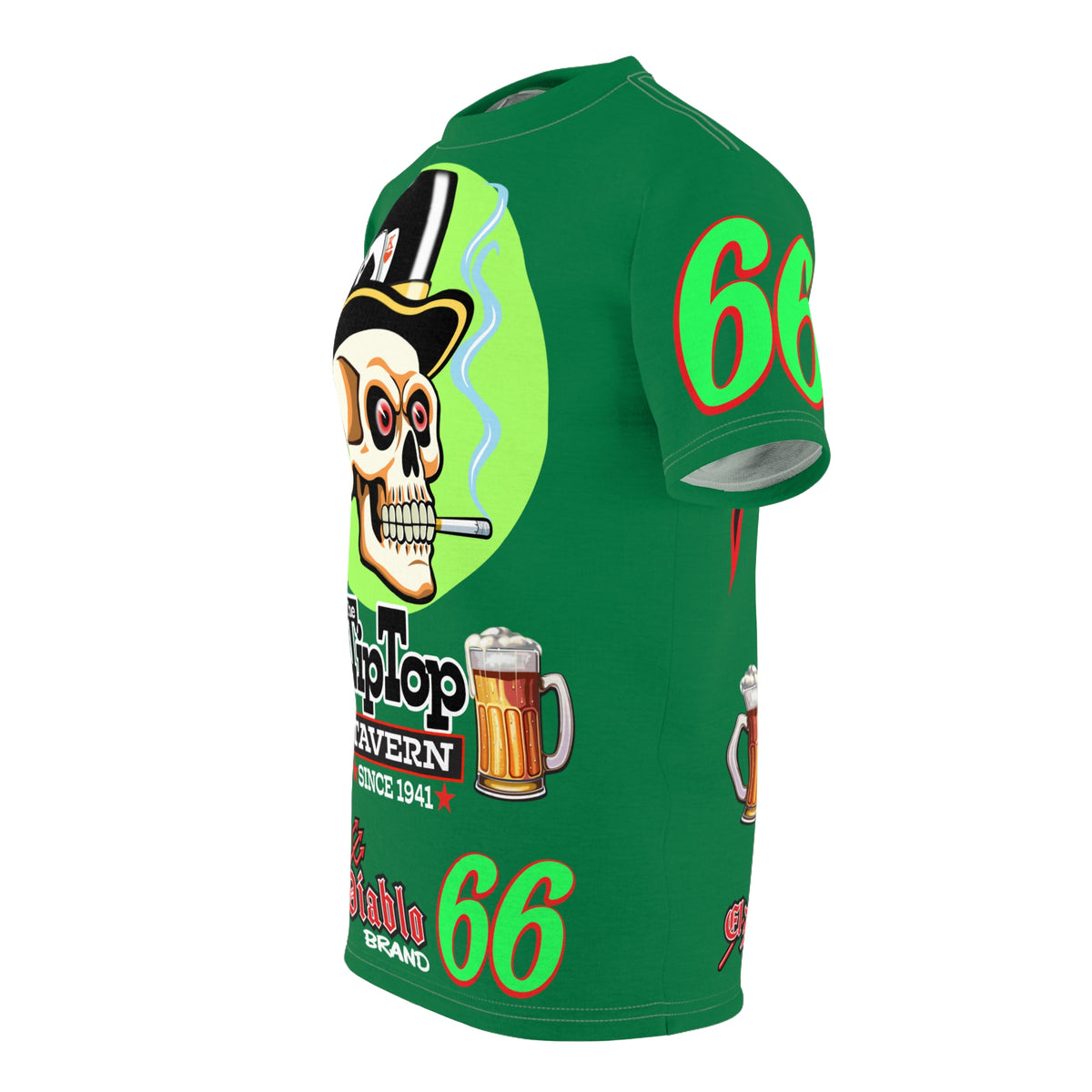 Tip Top Tavern Dive Bar Super Tee - Special Edition Mean Green + XL Graphics - America's Best Dive Bar - Bikes Beers Babes & Bros. - Biker Bar Tee