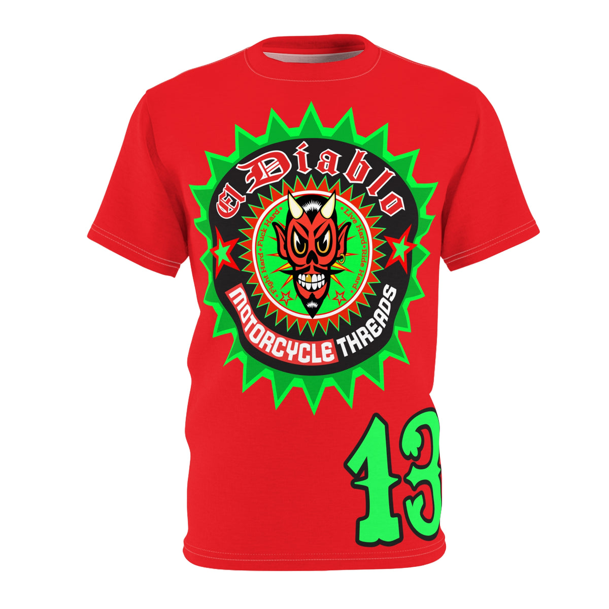El Diablo Brand Unisex HiViz Motorcycle Riding Super Tee