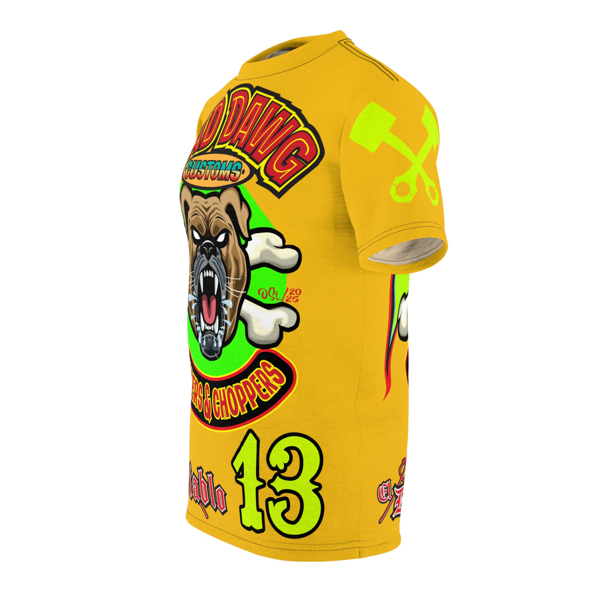 Mad Dawg Customs HiViz, High Performance Super Tee - Mad Dawgs & Bad Dawgs must have Riding Super Tee