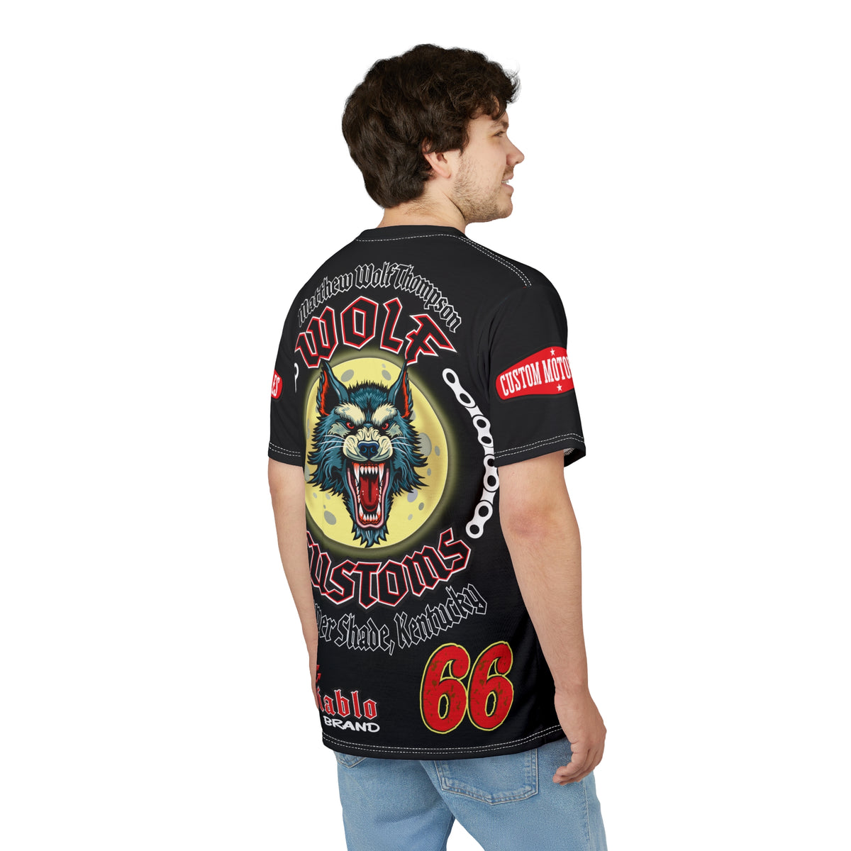 MWT Wolf Custom Motorcycles Super Tee — Viciously Cool High Performance Motorcycle Riding Shirt