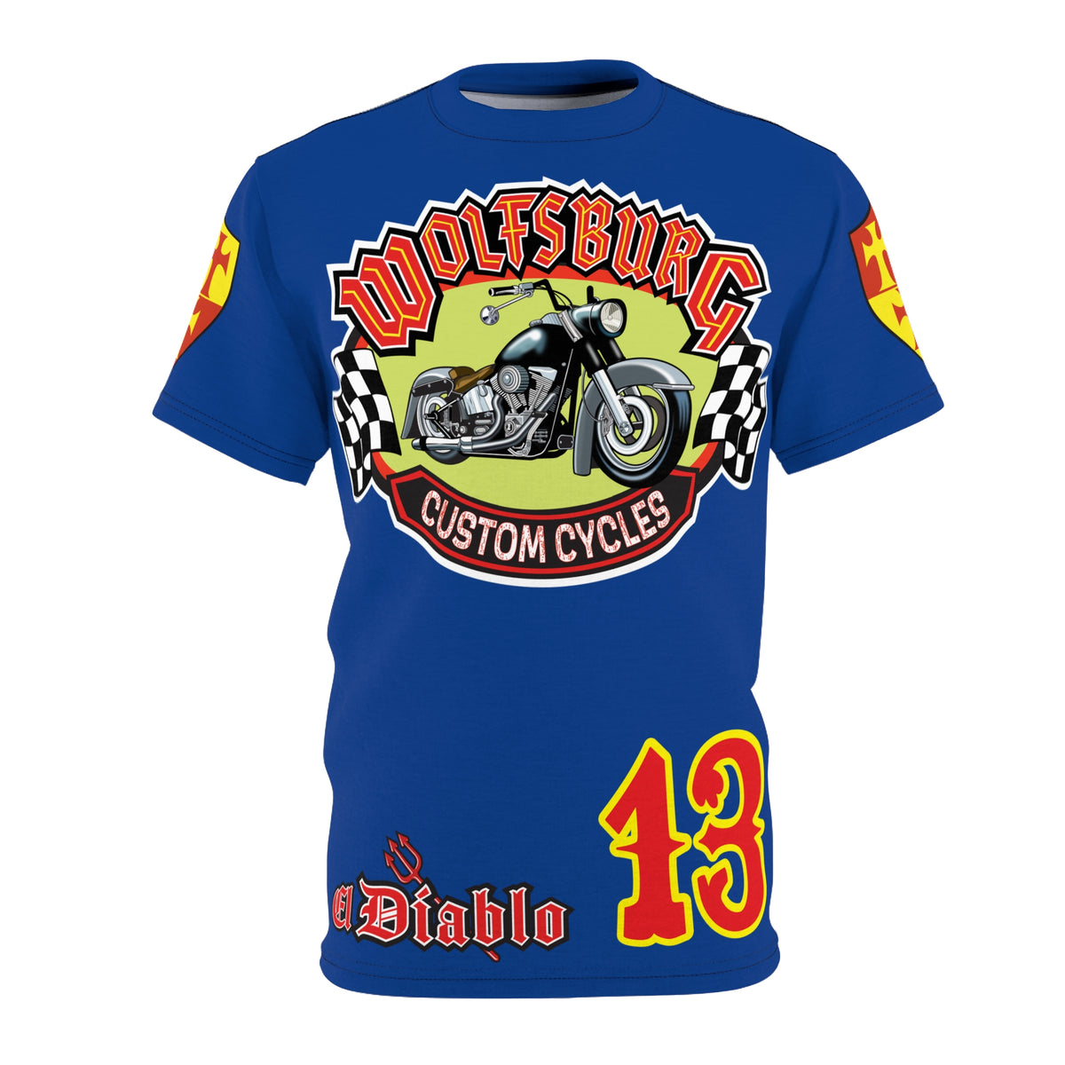 Wolfsburg Custom Cycles HiViz High Comfort Motorcycle Riders Super Tee