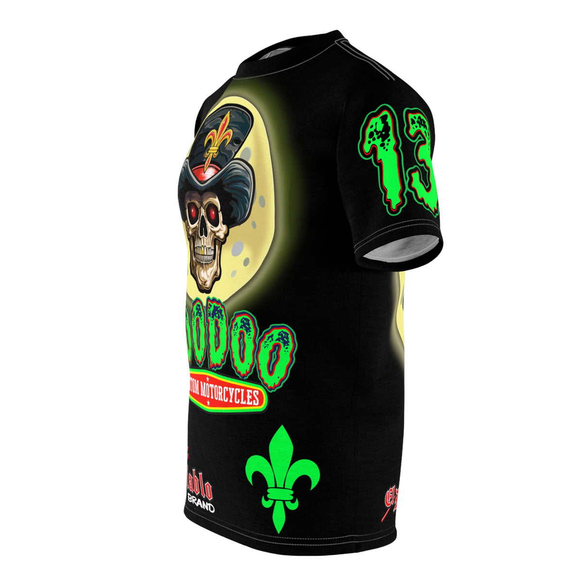 Voodoo Motorcycles HiViz Badass Super Tee, Unique Graphic Tee, Custom HiViZ Apparel