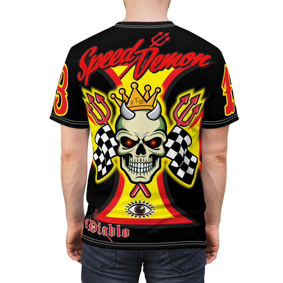 Speed Demon High Performance Unisex Super Tee - Edgy Racing Skull Design