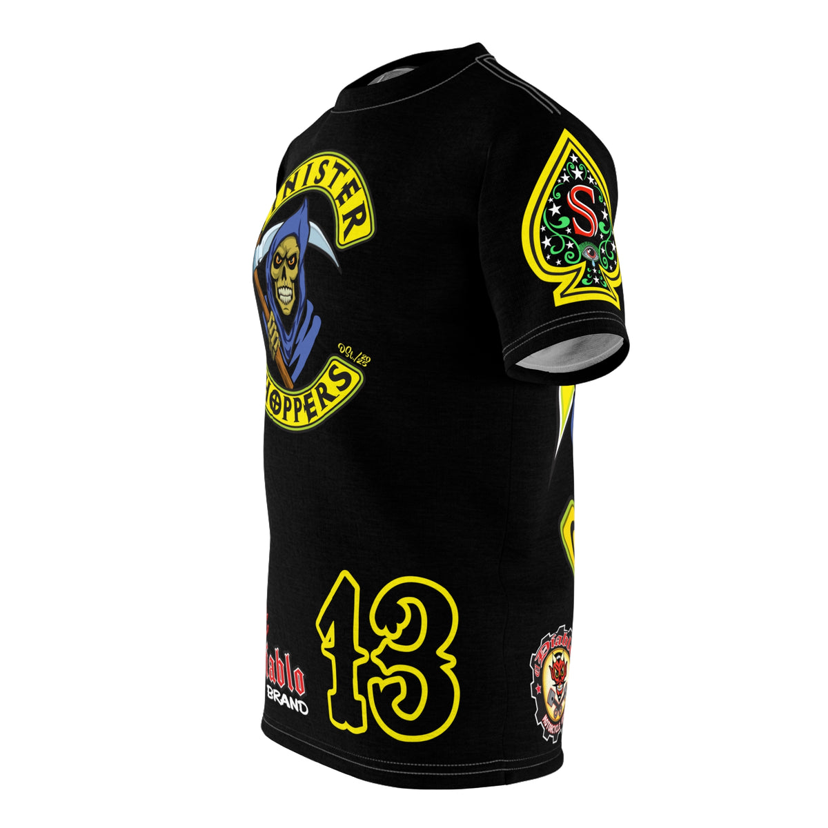 SRT Sinister Choppers Custom Motorcycles - Custom Reaper Super Riding Tee - High Performance Riding Wear