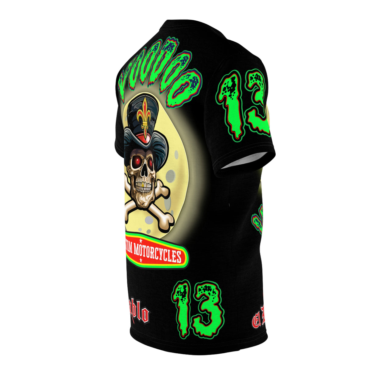 Voodoo Motorcycles HiViz Super Tee, Unique Graphic Tee, Custom HiViZ Apparel